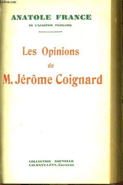 Les Opinions de M. Jérôme Coignard. | Immagine principale