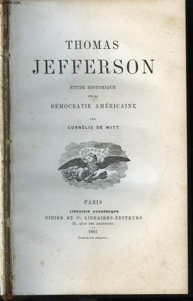 Thomas Jefferson. Etude historique sur la Démocratie Américaine. | Immagine principale