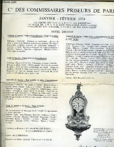 Lot de plaquettes et brochures de Ventes aux Enchères Publiques