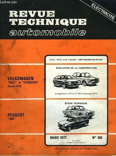 Revue Technique Automobile N°365 : Peugeot 304