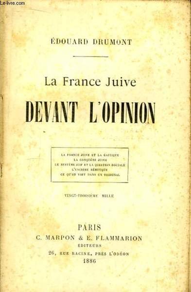 La France Juive devant l'Opinion | Immagine principale