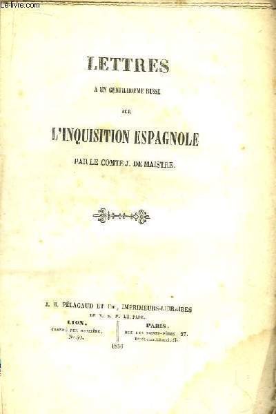 Lettres à un Gentilhomme Russe sur l'Inquisition Espagnole | Immagine principale