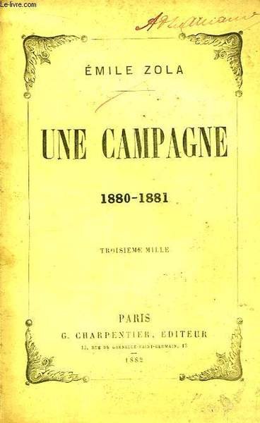 Une campagne 1880 - 1881