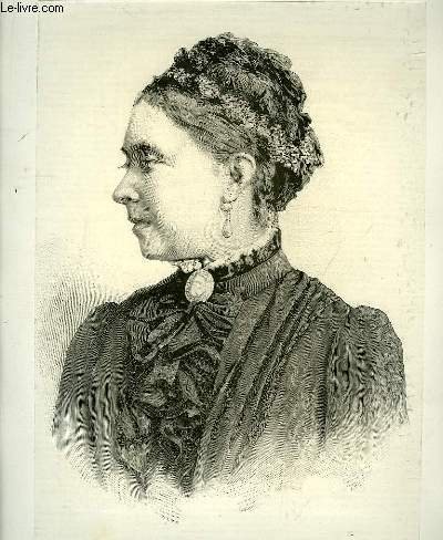 Portrait de L'Impératrice Frédéric, extrait du journal hebdomadaire "Paris illustré"