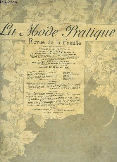 La Mode Pratique. Revue de la Famille. N°46 - 1ère …
