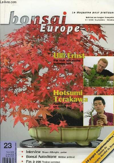 Bonsai Europe N°23 : Pin Noir sur roche, Kurama Ishin …