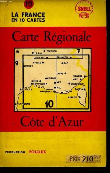 Carte Régionale N°10 : Côte d'Azur.
