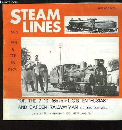 Steamlines N°3 : A Robinson "Fish" engine for 32 mm - Narroww Gauge Roster - Magnus - A simple Whistle Valve .