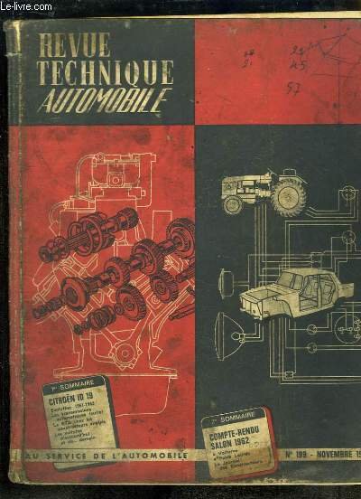 Revue Technique Automobile N°199 : Citroën ID 19 - Les …