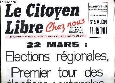 Le Citoyen Libre, Chez nous. N°2248 : 22 mars, Elections …