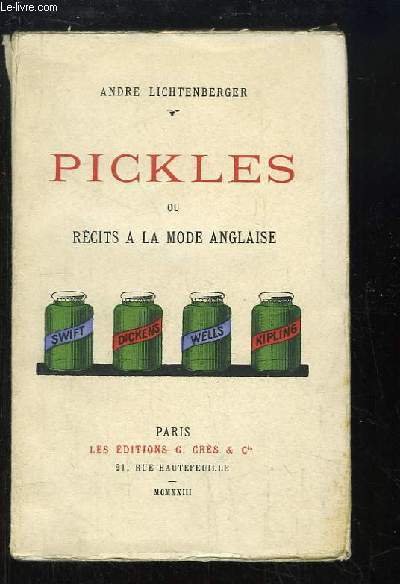 Pickles ou Récits à la Mode Anglaise.