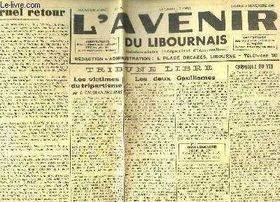 L'Avenir du Libournais, N°59 - 2e année : Les victimes …