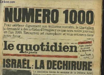 Le Quotidien de Paris N°1000 : Israël , la Déchirure … | Immagine principale