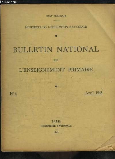 Bulletin National de l'Enseignement Primaire N°4 : Nouvelle civilisation, nouvelle … | Immagine principale