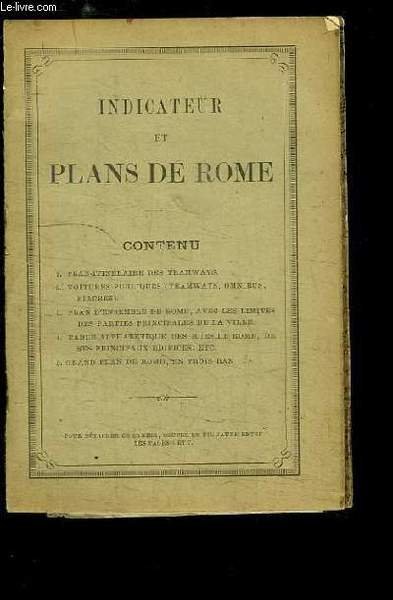 Indicateur et Plans de Rome.