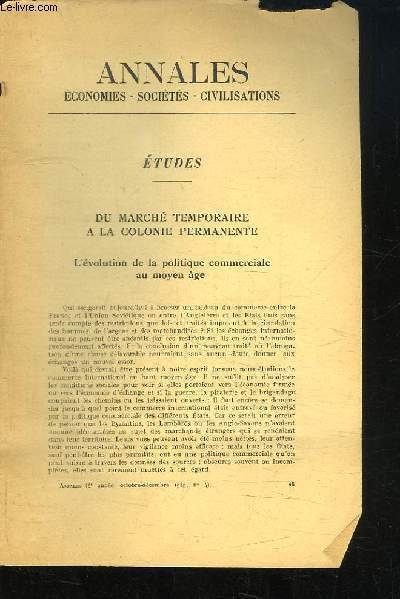 Annales. Economies - Sociétés - Civilisations N°4 - 4ème année … | Immagine principale