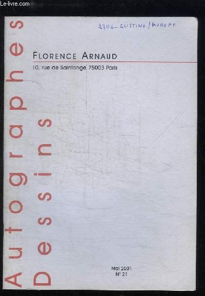 Catalogue N°1 d'Autographes et de Dessins.