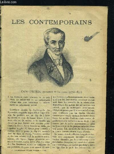 LES CONTEMPORAINS. CAPO D ISTRIA. PRESIDENT DE LA GRECE (1776-1831)