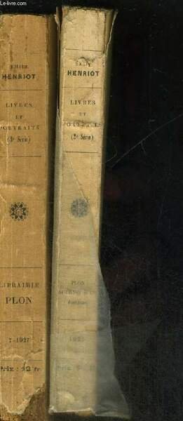 LIVRES ET PORTRAITS - COURRIER LITTERAIRE - 2 VOLUMES - …