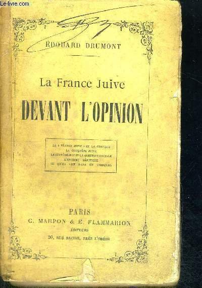 LA FRANCE JUIVE DEVANT L'OPINION | Immagine principale