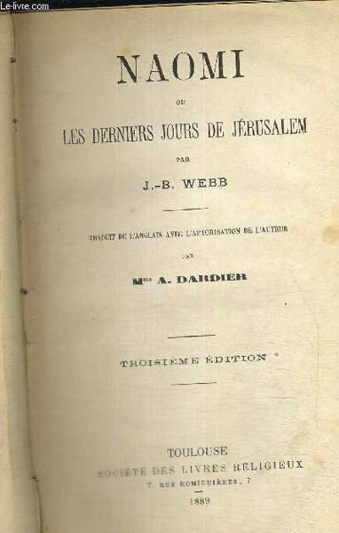 NAOMI - OU LES DERNIERS JOURS DE JERUSALEM