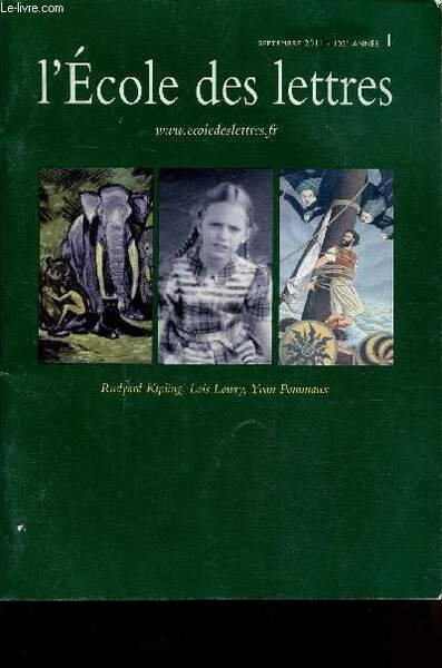 L'ECOLE DES LETTRES - SEPTEMBRE 2011 - 103E ANNEE - …