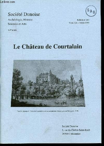 TOME XX- BULLETIN 283 - ANNEE 1993 - SCIENCES ET …