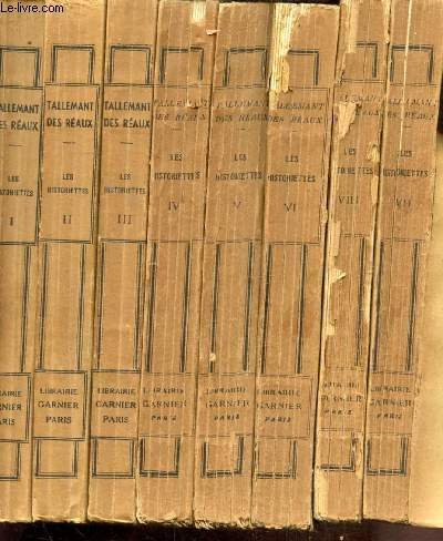 LES HISTORIETTES DE TALLEMANT DES REAUX - 8 TOMES
