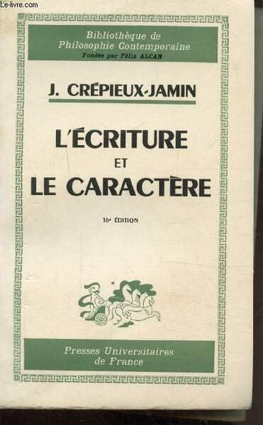 L'ECRITURE ET LE CARACTERE