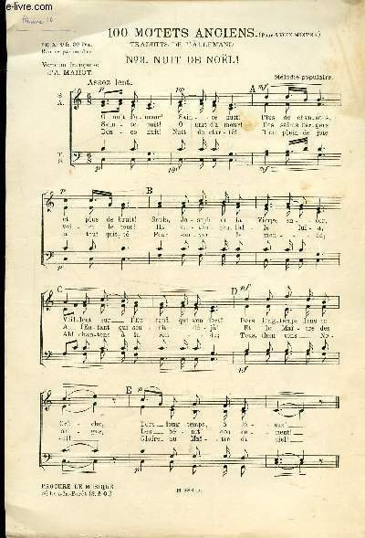 100 MOTETS ANCIENS - N°3 - NUIT DE NOEL