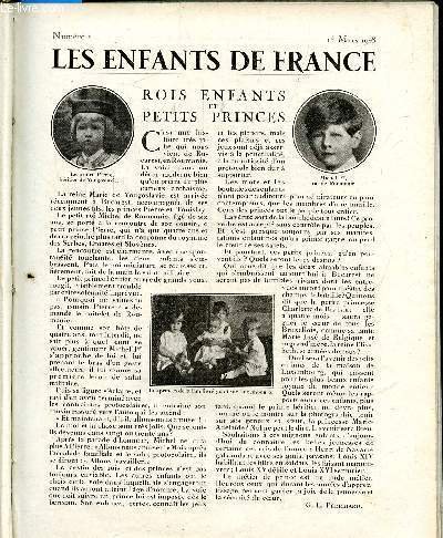 LES ENFANTS DE FRANCE N°2 - 1ERE ANNEE - 15 MARS 1928 -Rois enfants et petits princes - Dans les brumes du Grand-Banc - Les vrais voyages du conteur des voyages extraordinaires de Jules Vernes - Gérald ou l'ami des tramways - Scoutisme -