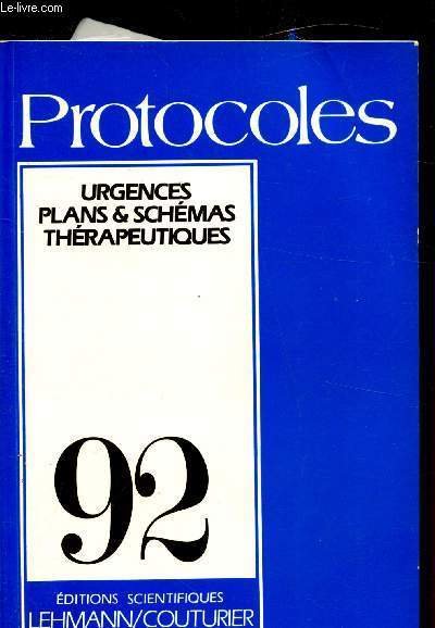 Protocoles - Urgences & Schémas thérapeuthiques