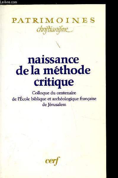 Naissance de la méthode critique - Colloque du centenaire de … | Immagine principale