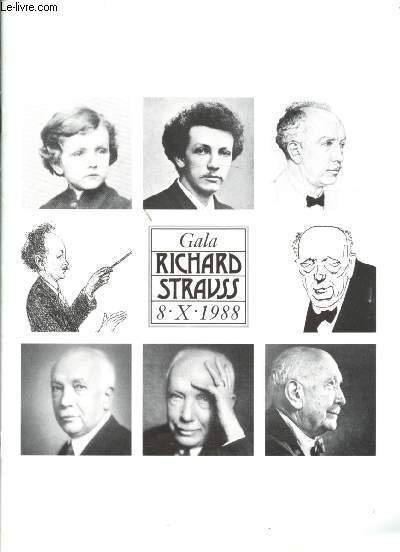 Gala Richard Strauss - 8 -10 -1988 - Programme - Numéro spécial