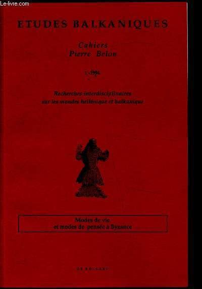Cahiers Pierre Belon -n°1 - 1994 - Recherches interdisciplinaires sur …