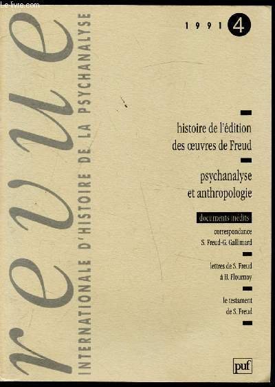 Revue internationale d'histoire de la psychanalyse - Tome 4 - …