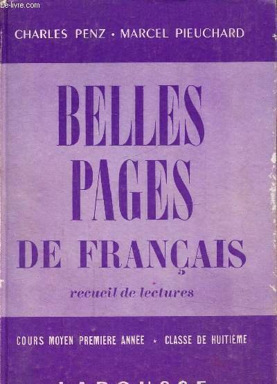 Belles pages de français, lectures choisies cours moyen