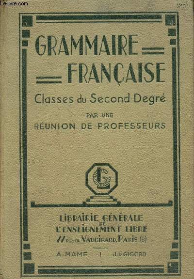 Grammaire françasie - Classes du second degré