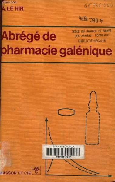 Abrégé de pharmacie galénique