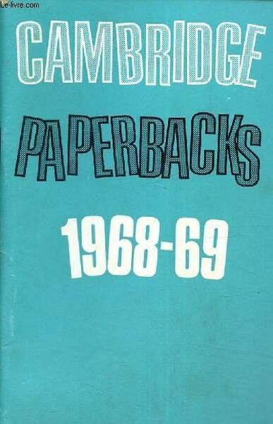 Cambridge Paperbacks 1968-69