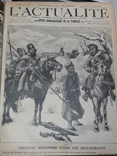 L'Actualité française, étrangère, artistique & littéraire illustrée - Revue hebdomadaire de la famille, 5e année, n°219 (27 mars 1904) : Le Sillon droit (Jean Rameau) / La Semaine Sainte à Jérusalem / Impressions Coréennes / La guerre aux chenilles /.