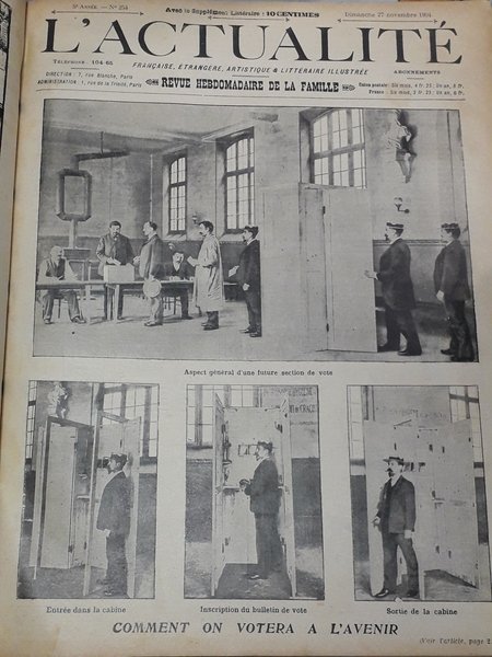 L'Actualité française, étrangère, artistique & littéraire illustrée - Revue hebdomadaire de la famille, 5e année, n°254 (27 novembre 1904) : De la recommandation (Jean d'Albignac) / L'épreuve (Jean Reibrach) / L'opinion japonaise /.