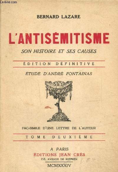 L'antisémitisme, son histoire et ses causes, tome II | Immagine principale