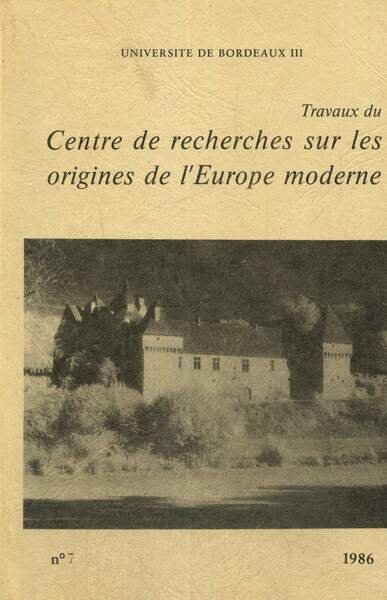 Travaux du Centre de recherches sur les origines de l'Europe … | Immagine principale