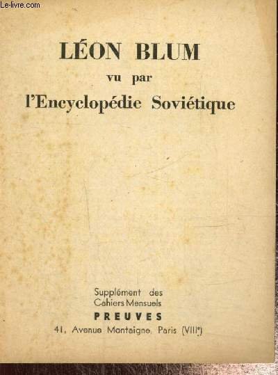 Léon Blum vu par l'Encyclopédie Soviétique - Supplément des Cahiers …