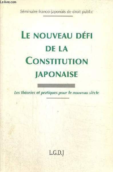Séminaire franco-japonais de droit public : Le nouveau défi de …