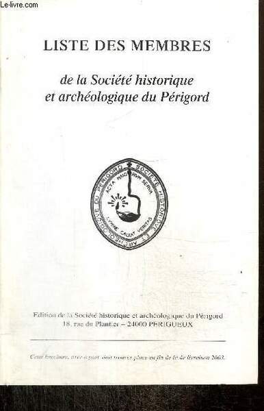 Liste des membres de la Société historique et archéologique du …