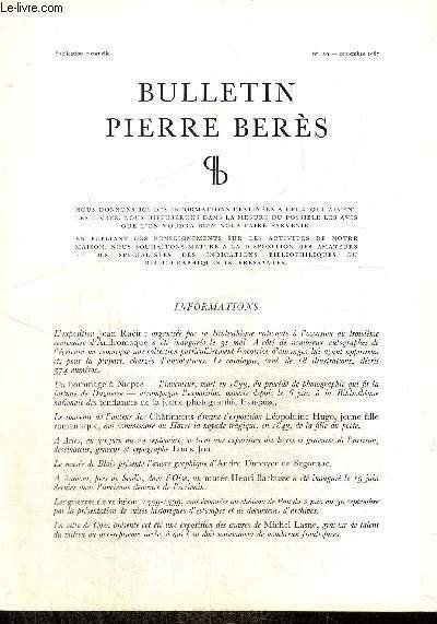 Bulletin Pierre Berès, n°109 (septembre 1967)