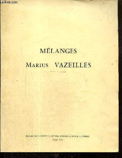 Mélanges Marius Vazeilles