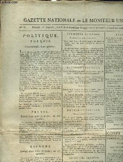 Gazette Nationale ou le Moniteur Universel, n°31 - Primedi, 1er …